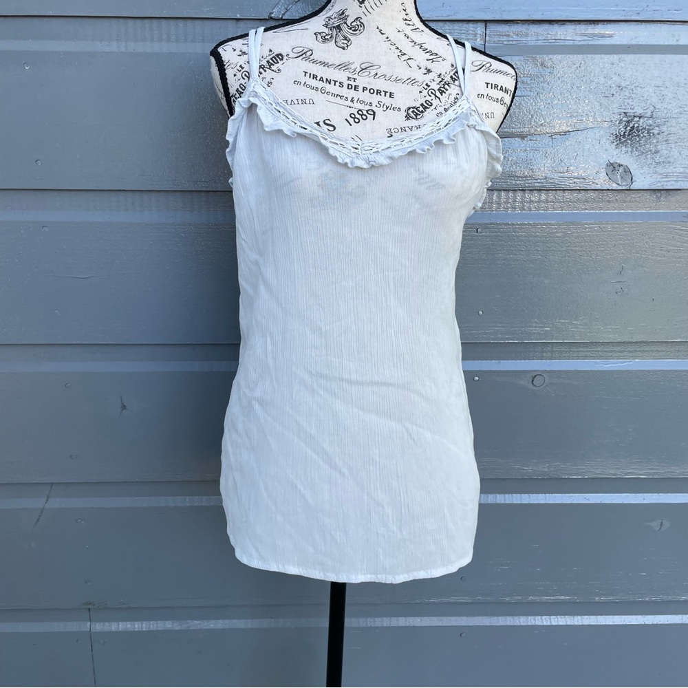 Maurices‎ Light Blue Crepe Ruffled Camisole NWT